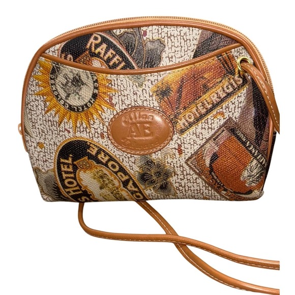 Allan Edward Handbags - Vintage Allan Edward Patchwork Art World Map Small‎ Crossbody Bag Boho